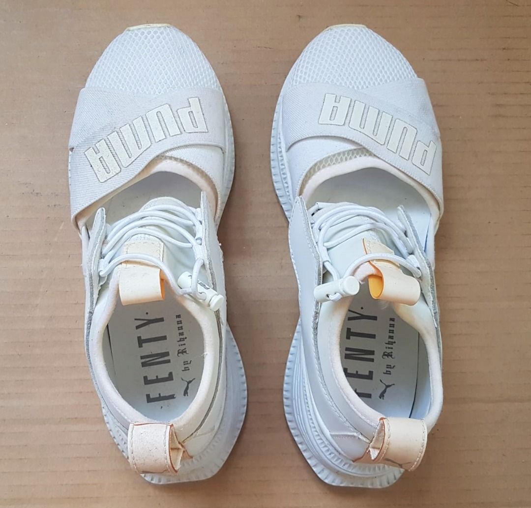 PUMA Designer Sneakers Fenty by Rihanna US 7.5 UK 5 EU 38 PUMA Fenty x Avid White Shoes Old Skool Cult Streetwear Pop Art Original Fashion
