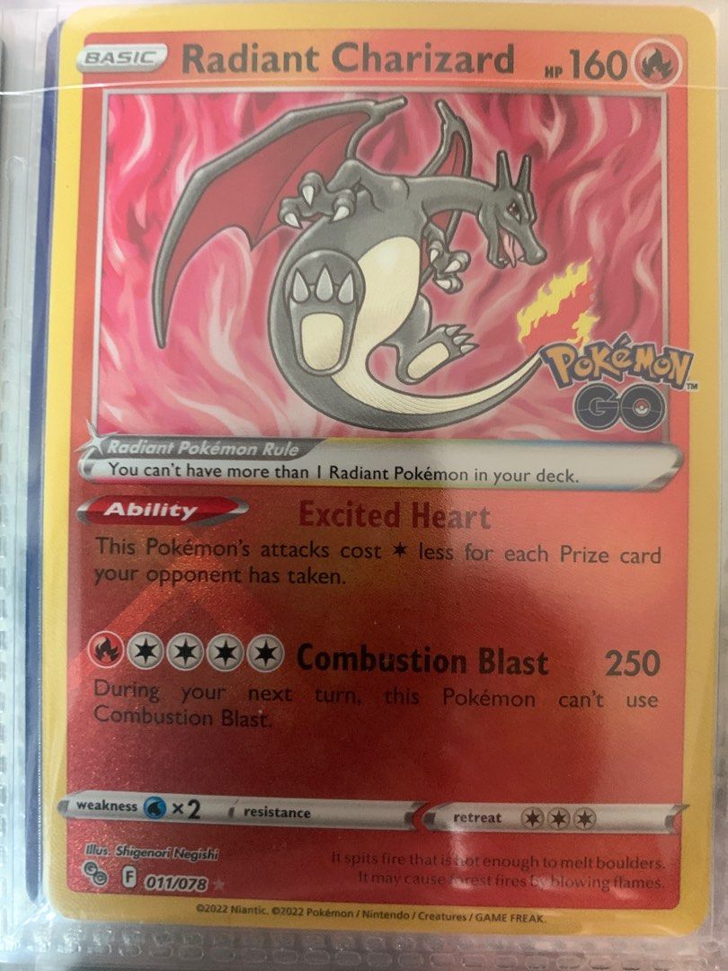 2023 pokemon cards mcdonalds Amazon.com: Radiant Charizard - 011/078 - Pokemon Go main image 1