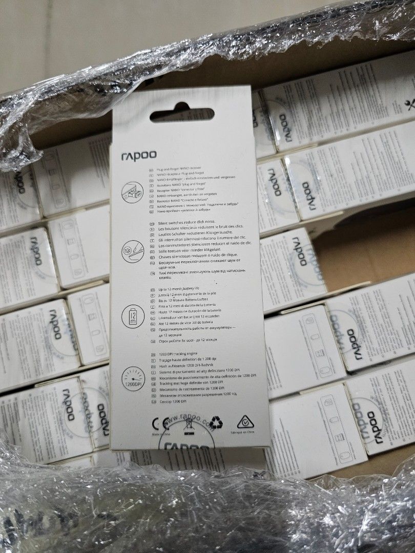 Rapoo b20 wireless mouse (Category: Mouse & Mousepads) located in Manila. Submitted by calyxx15 (Listing ID 1255769142, Image 2). Description: brand new last 60pcs take all my less pa Specifications Type: Wireless Sensor: Optical Resolution: 1000 DPI Interface: USB receiver, 2.4GHz.