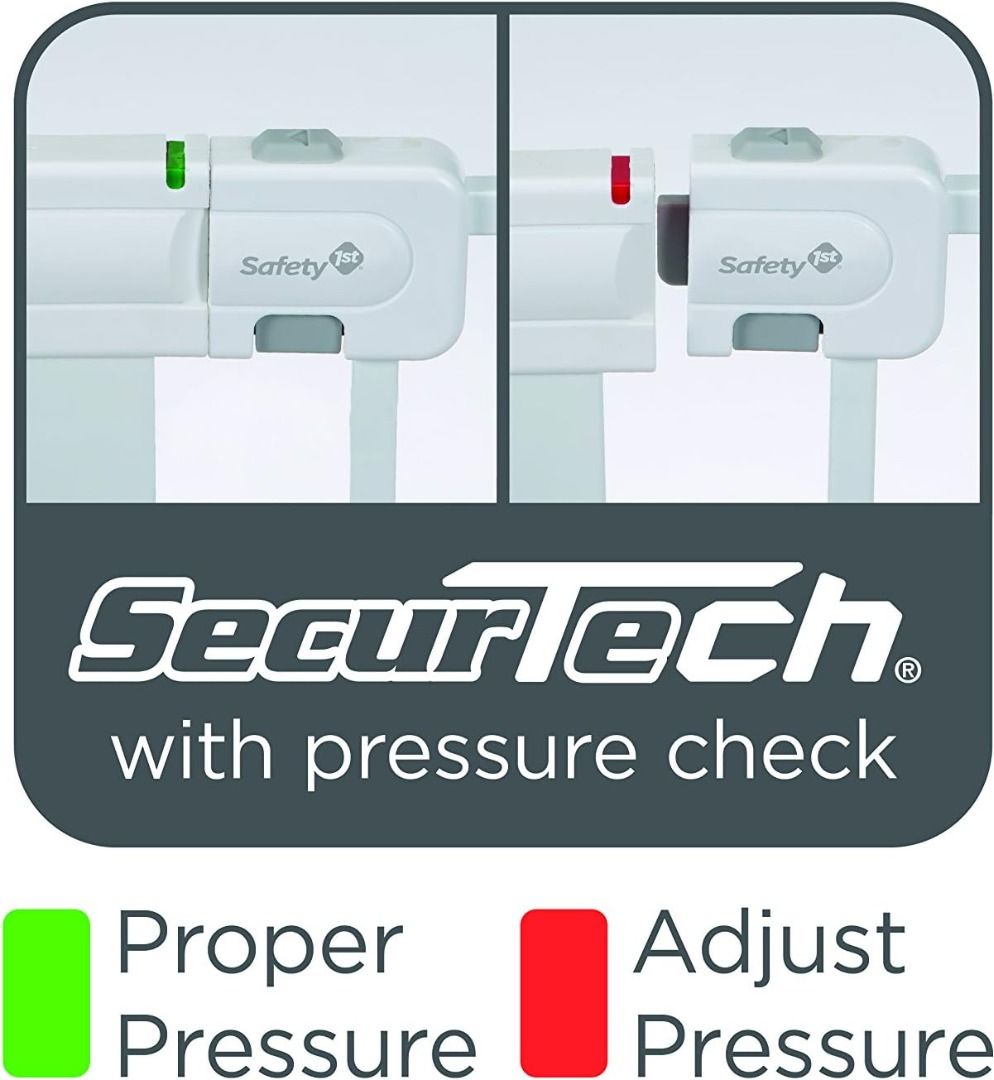 Safety 1st Easy Install Metal Baby Gate with Pressure Mount Fastening