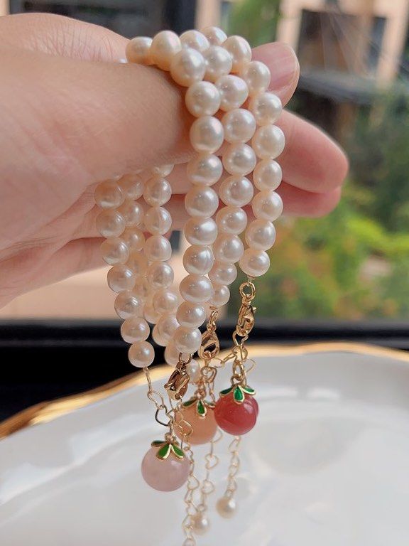 Real freshwater on sale pearl bracelet