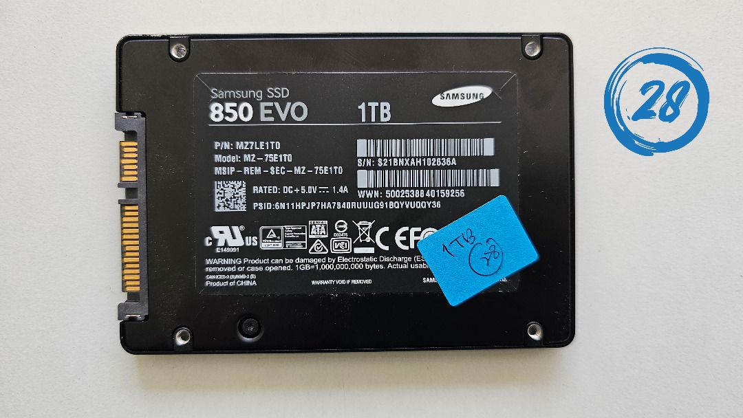 Samsung ssd new arrivals 850 evo 1tb