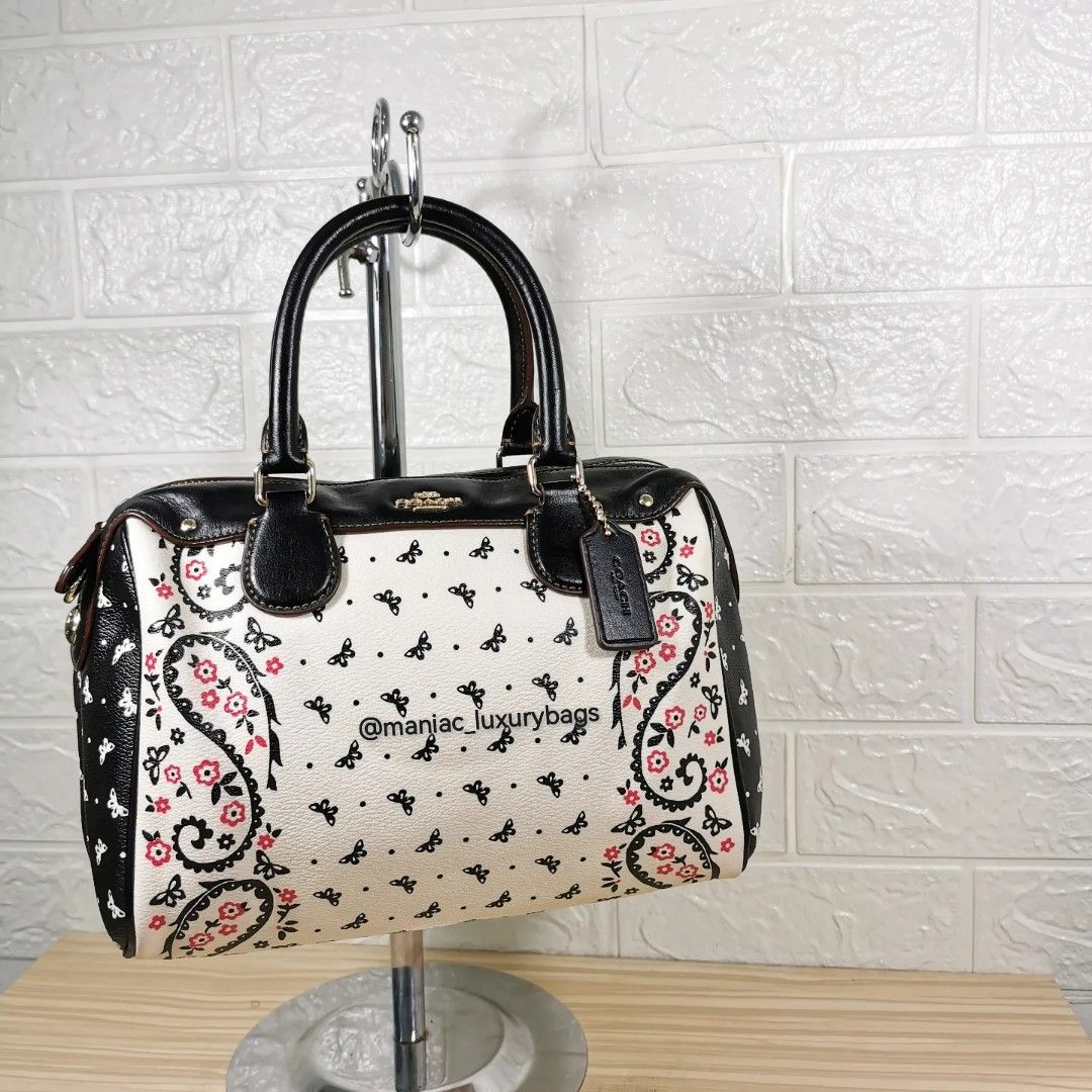 Coach Mini Bennett in Butterfly Bandana Satchel Bag