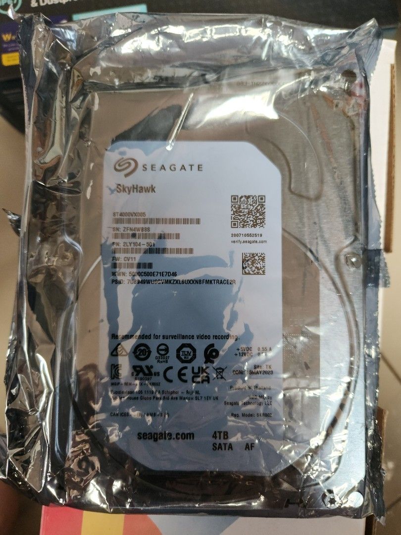 Seagate skyhawk 4tb Bnew. Below SRP (Category: Hard Disks & Thumbdrives) located in Manila. Submitted by fiercegem.b52513 (Listing ID 1255767953, Image 1). Description: Bnew and sealed. 2 items avail. Bought last Aug 26, 2023. Never been used. Project didnt push thru. Buy 2 items for 7500.00 only. Warranty till Aug 26, 2024..