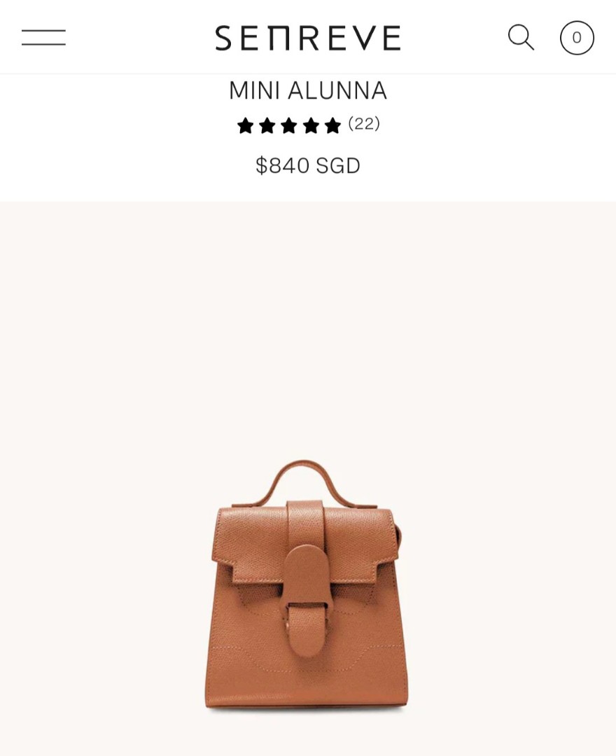 Senreve Mini Alunna Leather Convertible Crossbody Bag in Red