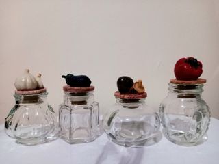Set of Condiments storage jars