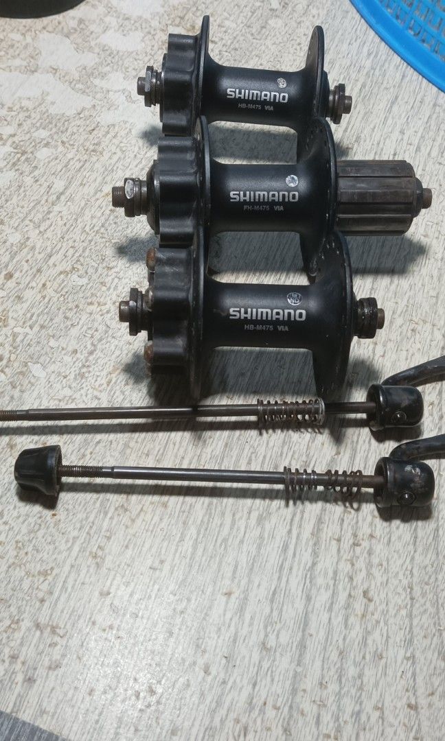 Moyeu Avant Shimano HB-M475 - Filetage 10mm, Axe 108mm - Pour Vélo VTT, Ville - Kit Complet
