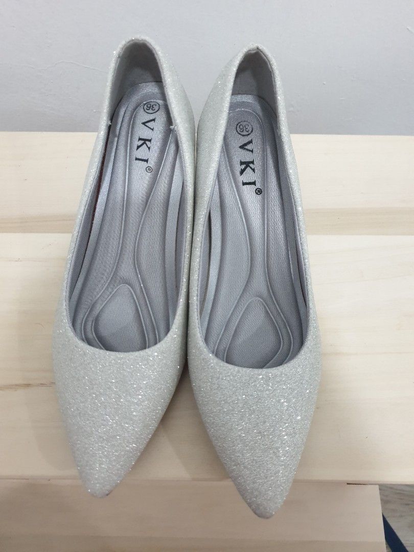 Silver heels on sale size 5.5