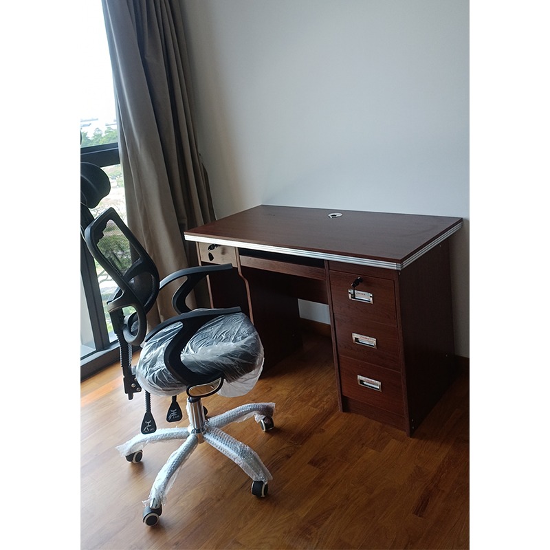 Simple and practical Study table Drawer with Lock&keyboard tray