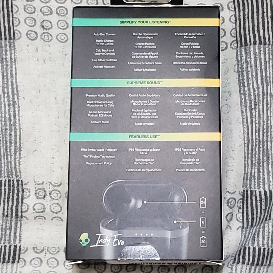 Skullcandy indy evo (Category: Earphones) located in Baguio. Submitted by virtualgarage.sale (Listing ID 1251961226, Image 2). Description: brand new complete with box and accessories free black silicone case protection shipping via jnt.