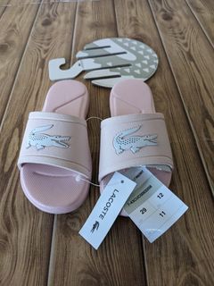 Lacoste L30 Slide 0722 1 Cuc, Unisex Kids Slides, Light Pink/White, 29 EU