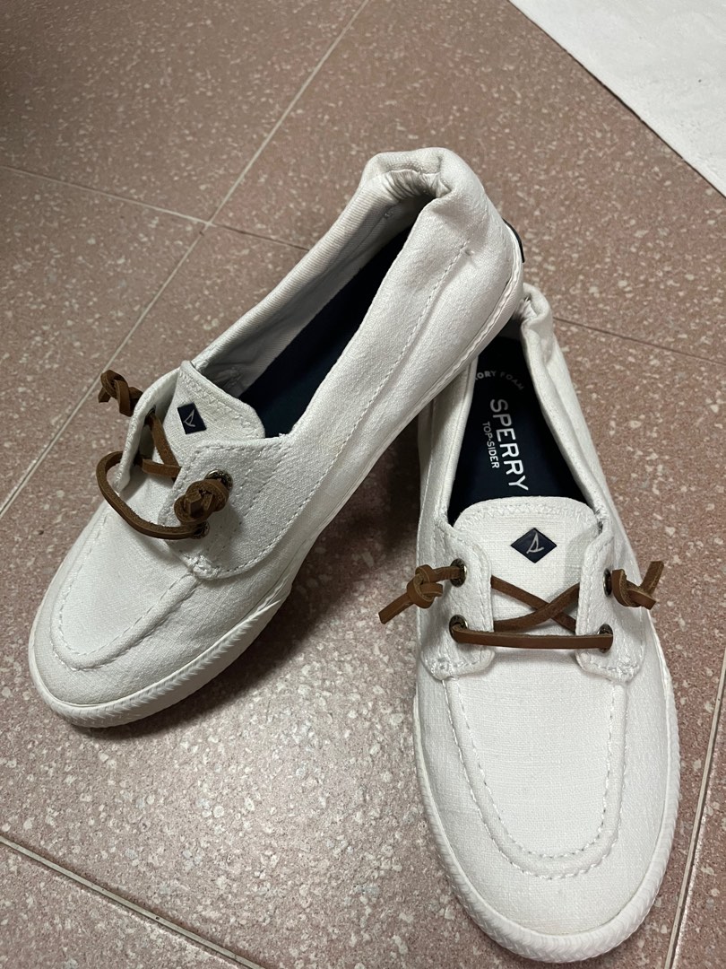 White sperry boat cheap shoes womens