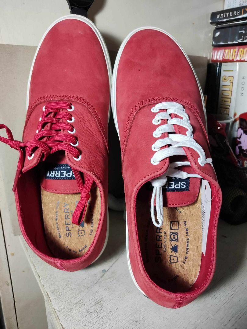 Sperry red sale sneakers