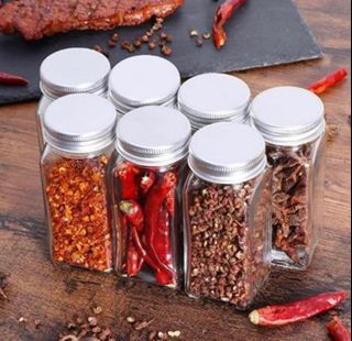 Spice jar glass jar