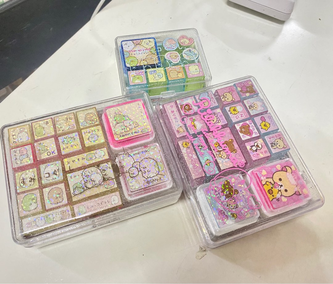 Sumikko gurashi and rilakkuma Stamps set, Hobbies & Toys, Stationery ...