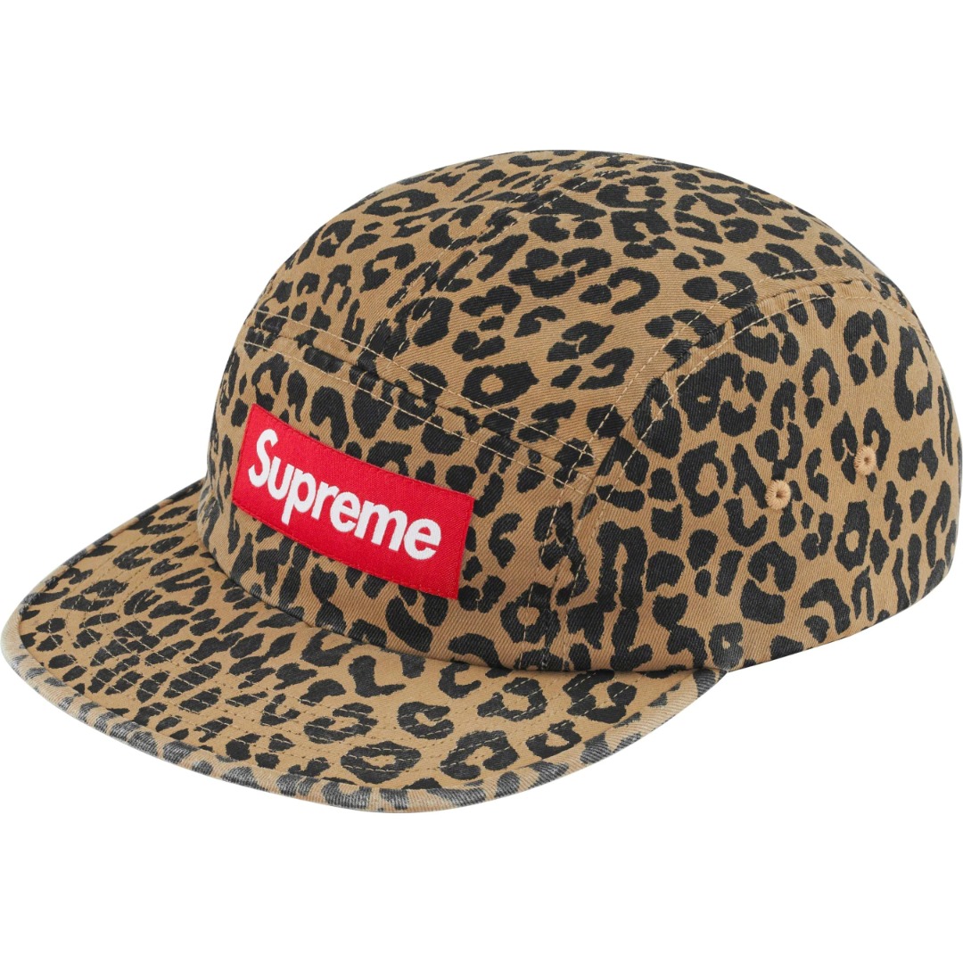 Supreme FW23 Washed Chino Twill Camp Cap Leopard