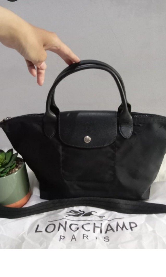 Tas Longchamp le Pliage depose black Fesyen Wanita Tas Dompet