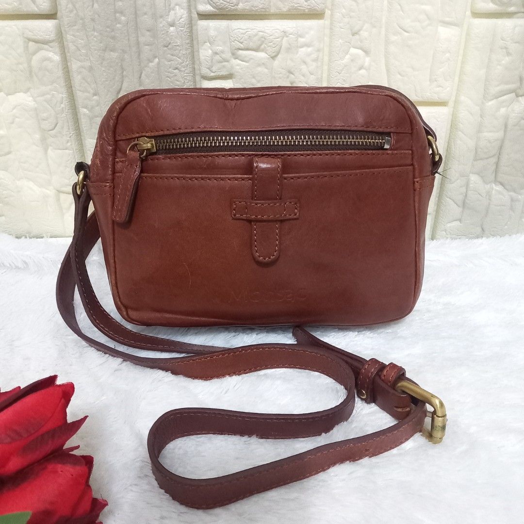 Tas Monsac Sling Bag Kulit Asli Camera Bag