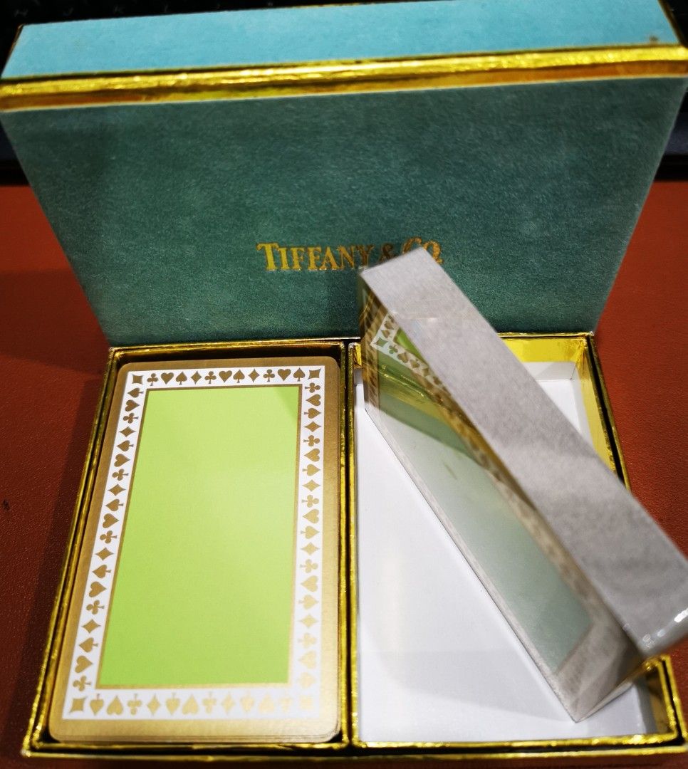 Vintage Tiffany & Co Metallic Playing Card Bridge Set Sealed 