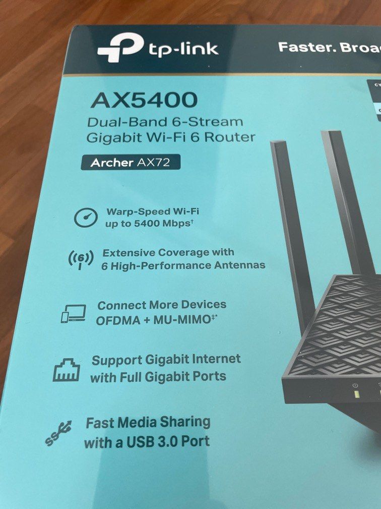Tp-Link AX5400 Dual Band WiFi 6 Router, Computers & Tech, Parts ...