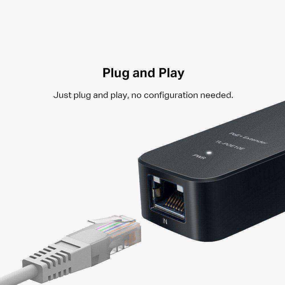 TP-Link TL-POE10E Fast Ethernet POE Splitter + LAN Extender for CCTV ...