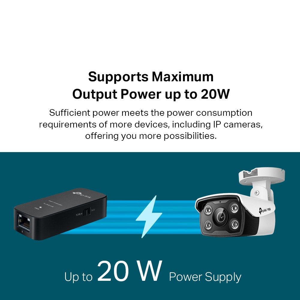 TP-Link TL-POE10E Fast Ethernet POE Splitter + LAN Extender for CCTV ...