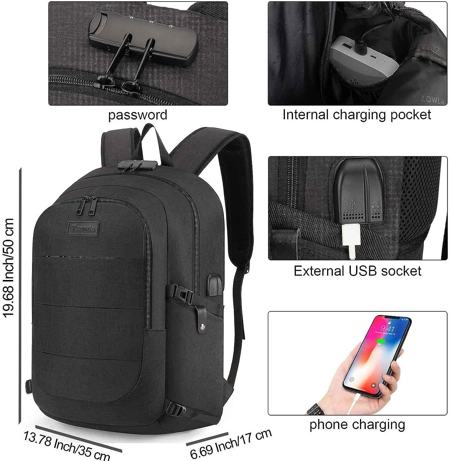 Tzowla business laptop backpack review top