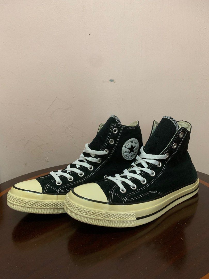 UK 10 Converse 70 Chuck Taylor High Cut Vintage Canvas Black