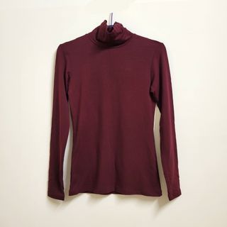 Uniqlo heattech 暗紅色 高領發熱衣