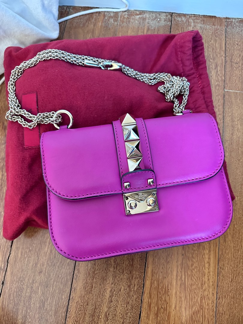 Valentino Pink Chain Bag, Luxury, Bags & Wallets on Carousell