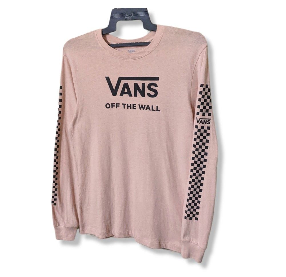 Checkered vans long online sleeve