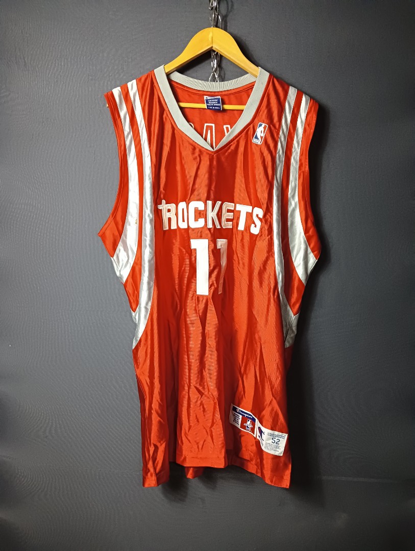 Vtg Starter Houston Rockets Basketball Jersey Red/Yellow Adult XL 90s