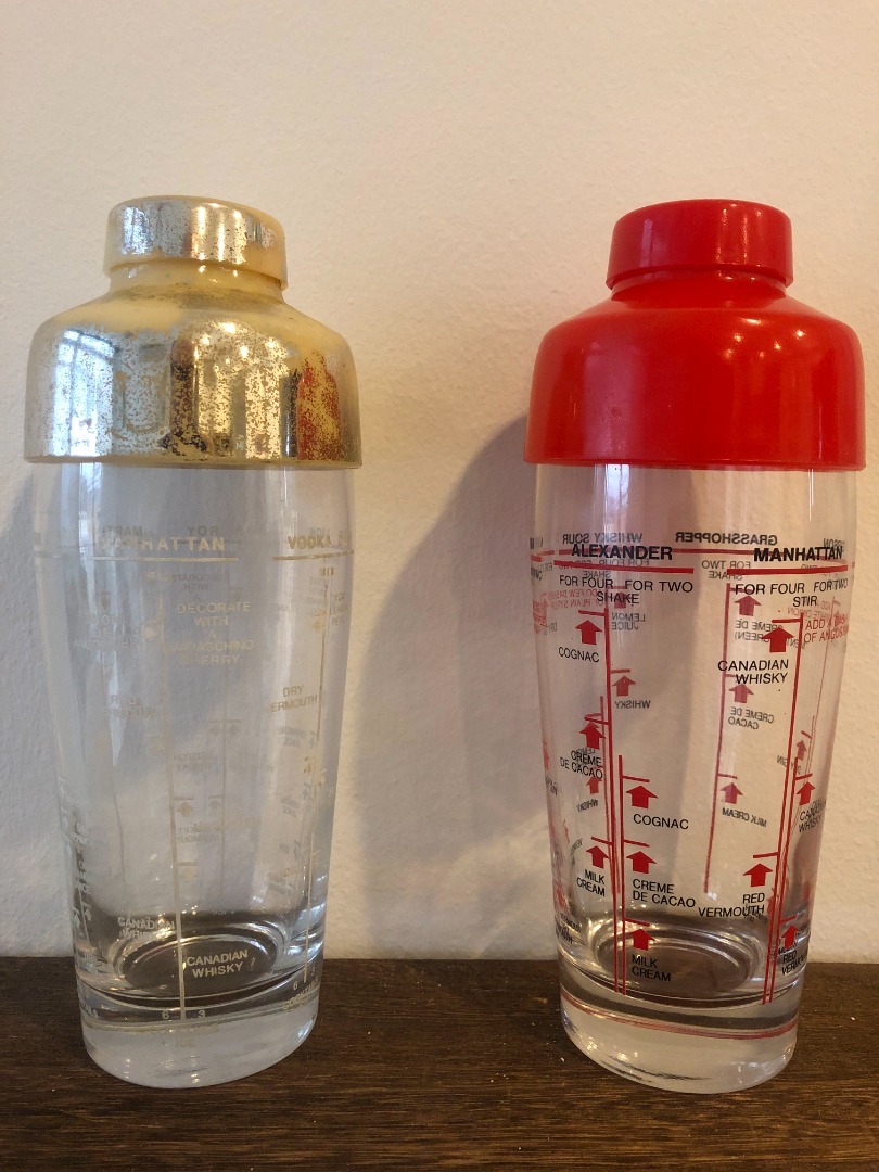 Vintage Glass Cocktail Shakers, Furniture & Home Living, Kitchenware