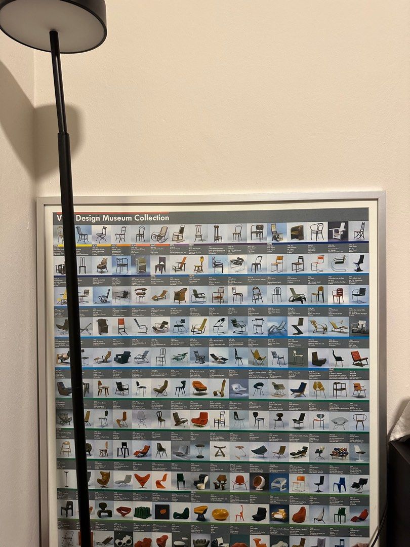 Vitra Design Museum Chair Poster Silver Frame (1220x880mm), Furniture