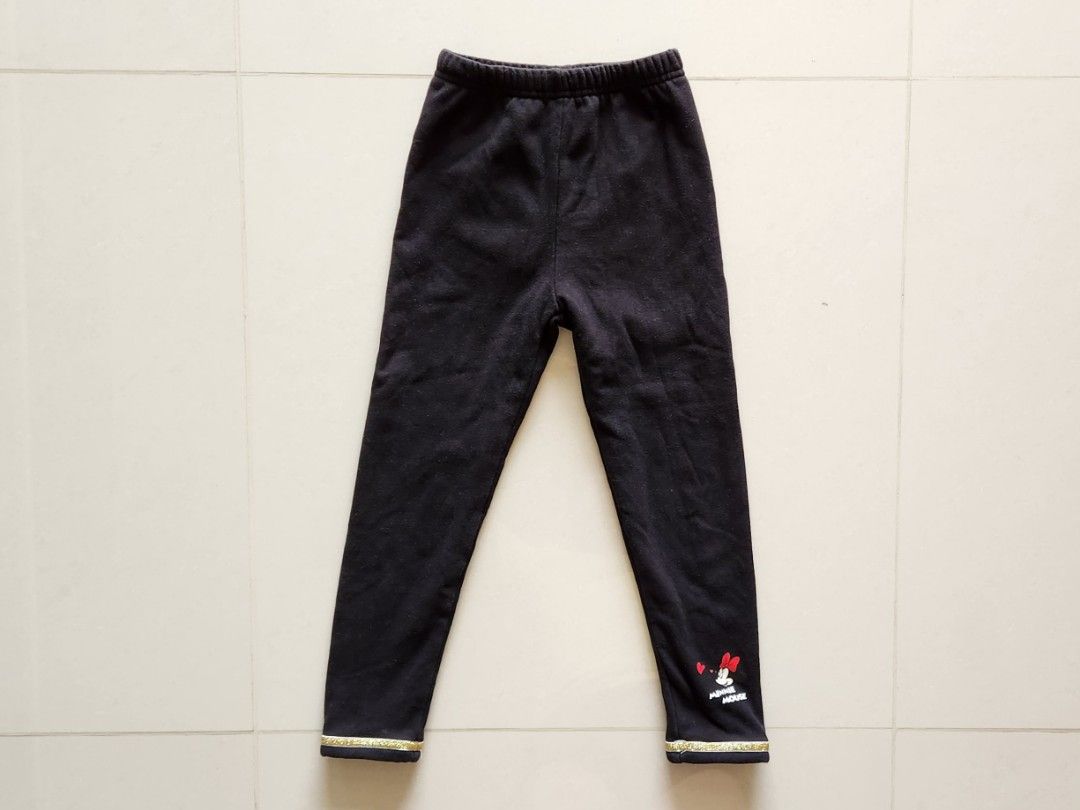Girls black fleece outlet lined leggings