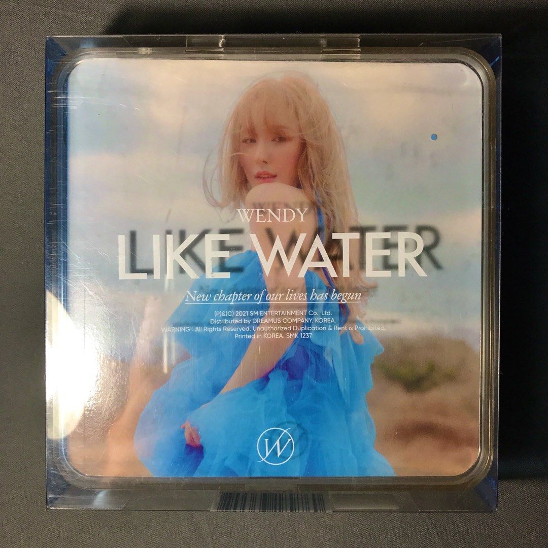 Wendy 1st Mini Album - Like Water (Category: CDs & DVDs) located in Manila. Submitted by _tamao (Listing ID 1255801408, Image 2). Description: WENDY 1st Mini Album - Like Water (Unsealed) Jewel Case & Photobook (with freebies poster and photocards) Selling it for 500 both!.