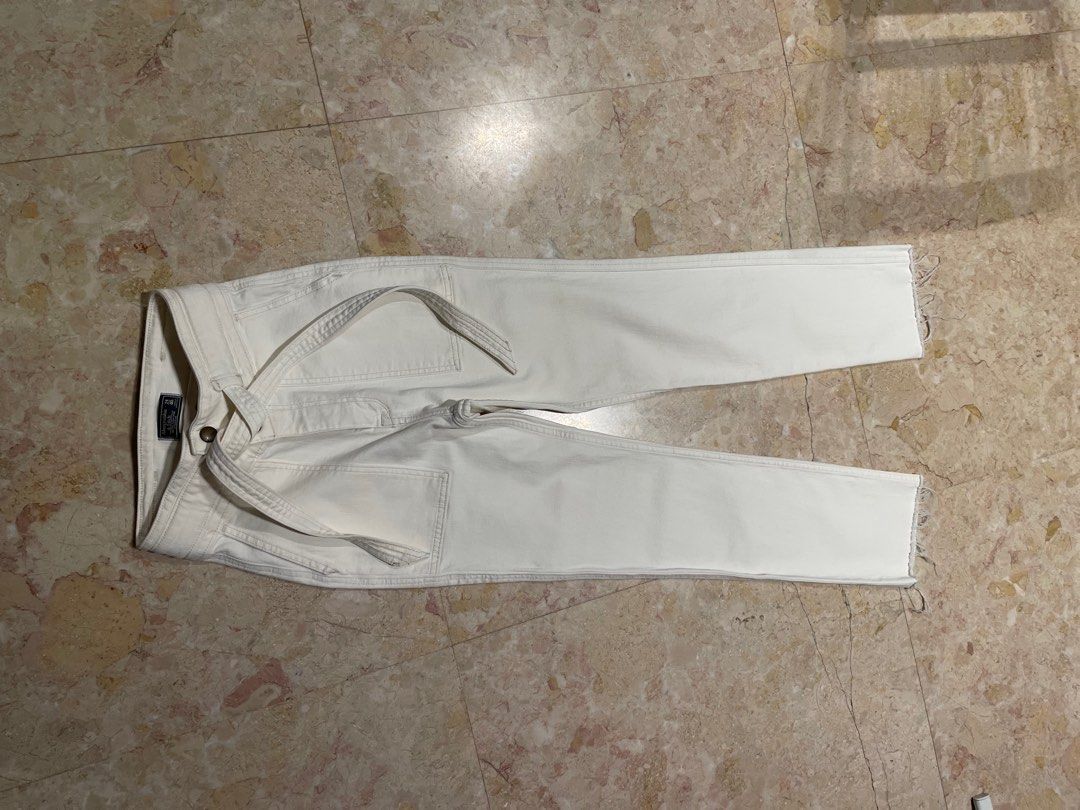 High Waist Pants - White