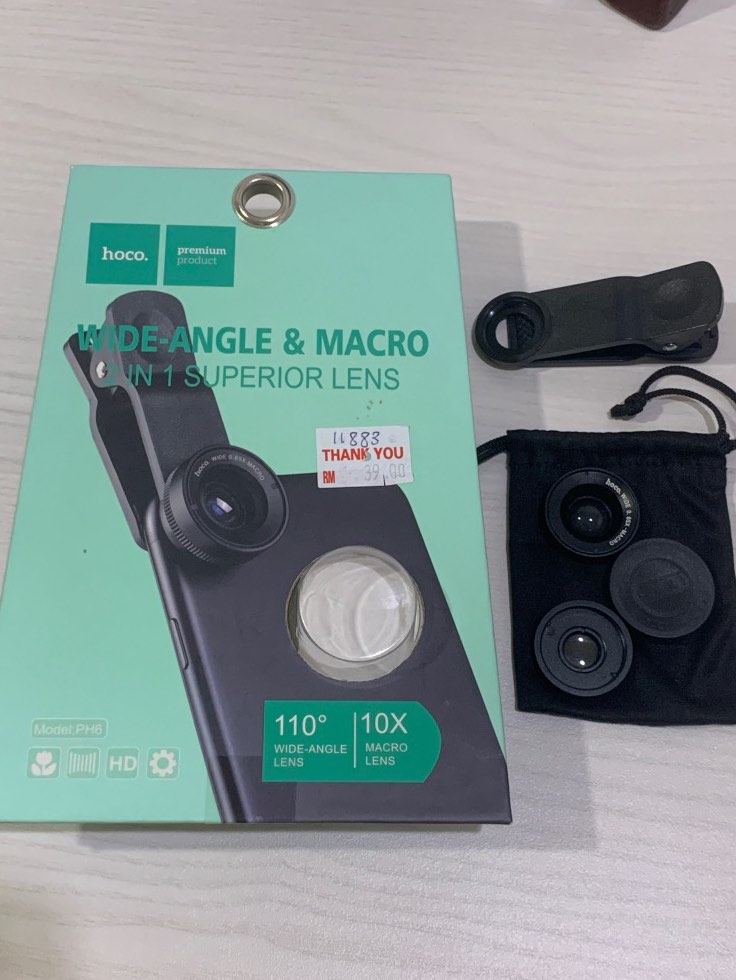Wide Angle and Micro Handphone Camera Clip On Lens Mobile Phones