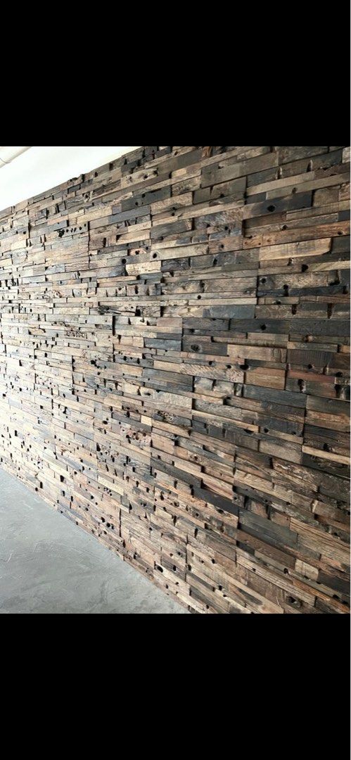 Wooden Feature Wall, Furniture & Home Living, Home Decor, Wall Decor on