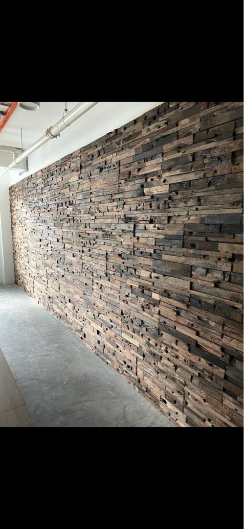 Wooden Feature Wall, Furniture & Home Living, Home Decor, Wall Decor on