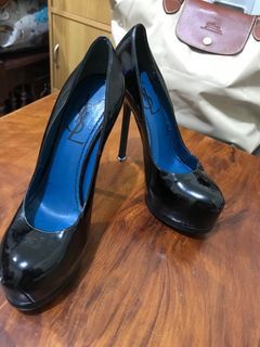 Louis Vuitton, Shoes, Louis Vuitton Patent Leather Chunky Heel Open Toe  Heels Size 885