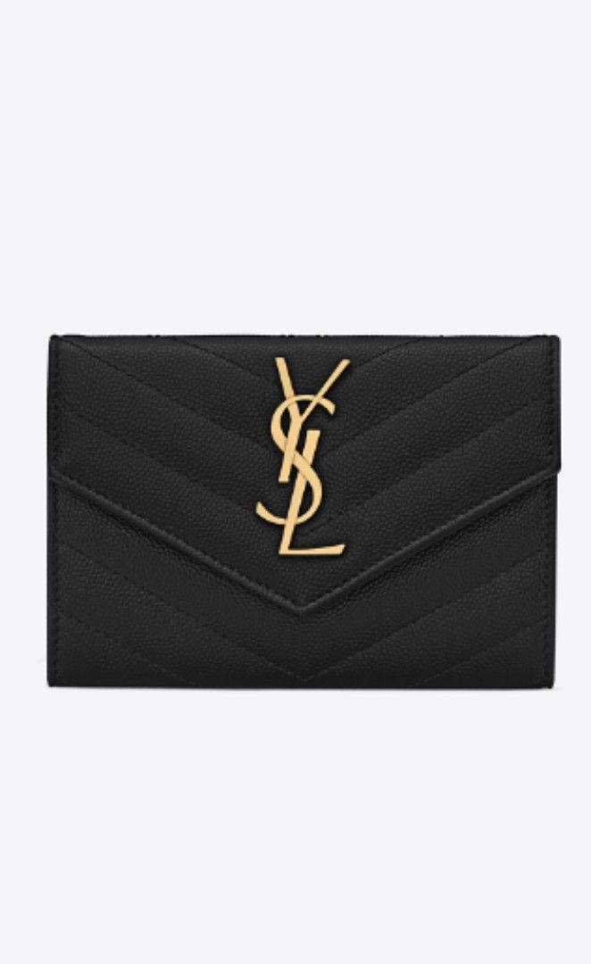 YSL Wallet CASSANDRE MATELASSE SMALL ENVELOPE WALLET IN GRAIN DE POUDRE EMBOSSED LEATHER Luxury Bags Wallets on Carousell