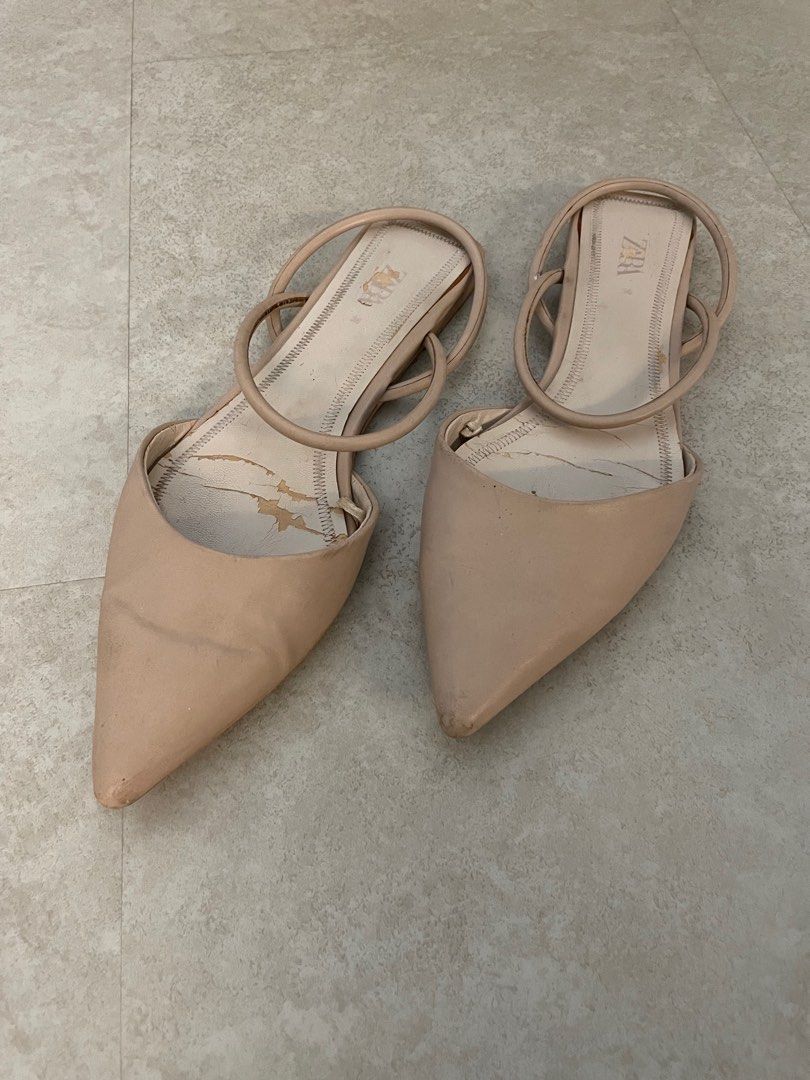 Zara nude flats
