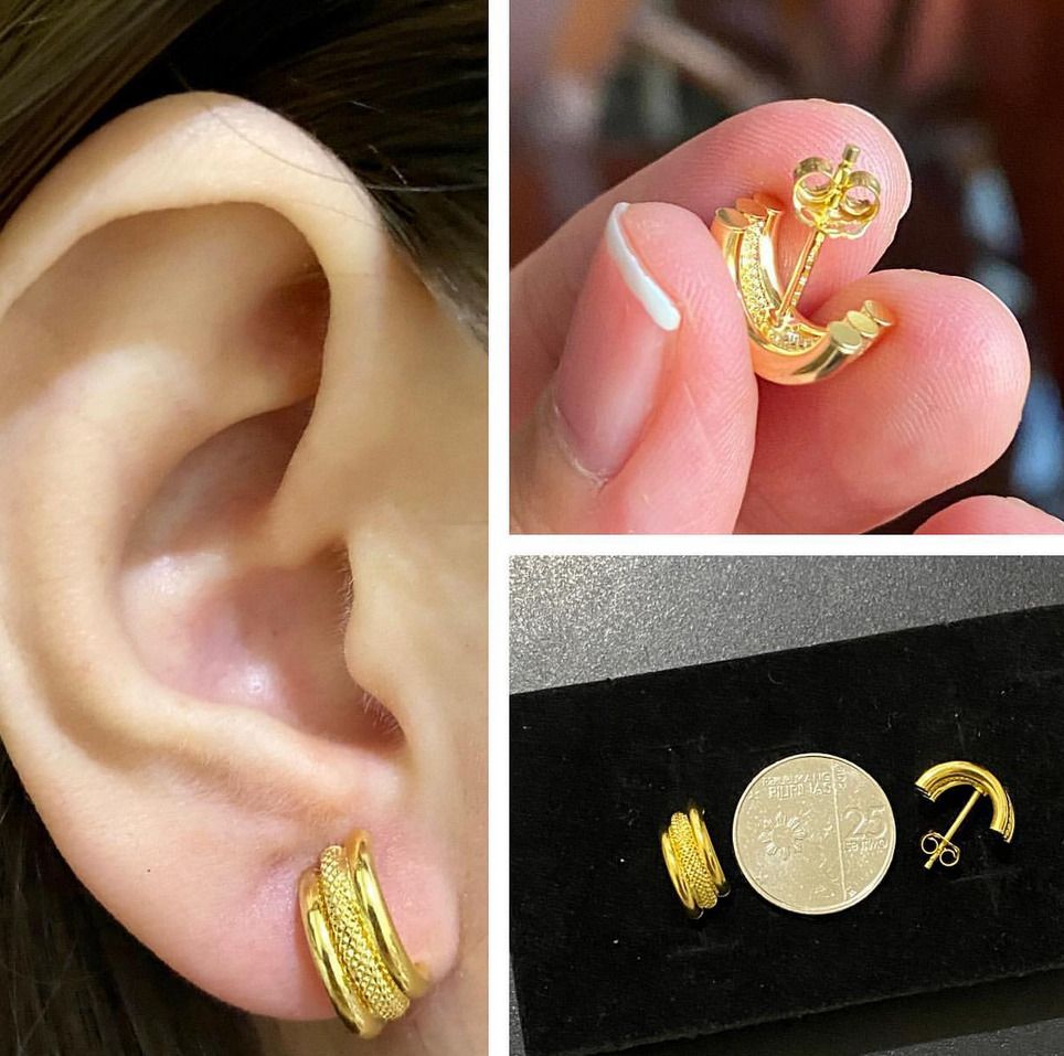 Stud earrings saudi gold discount