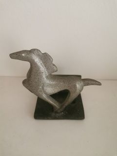150yrs old fossil collection horse design cards holder display 100% handmade artisan piece