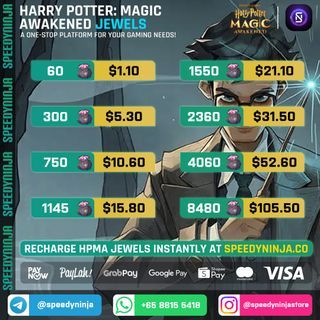 [24/7 INSTANT | CHEAPEST | NO LOGIN] Harry Potter: Magic Awakened Jewel Top Up | Recharge Harry Potter: Magic Awakened Jewel | Buy Jewel For Harry Potter: Magic Awakened | SpeedyNinja Store