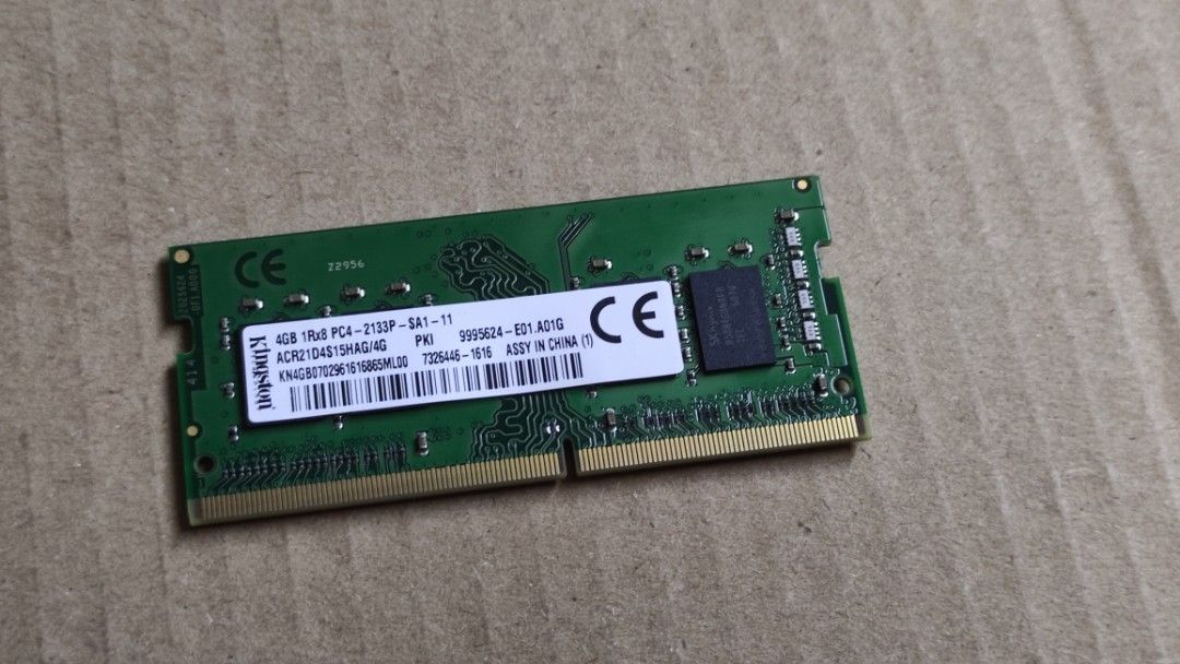 4gb ddr4 2133 ram Laptop (Category: Computer Parts) located in Bacoor. Submitted by ivanyun (Listing ID 1256019643, Image 2). Description: ram for laptop 4gb ddr4 2133 ram for laptop pickup cavite COD lalamove rate within cavite.