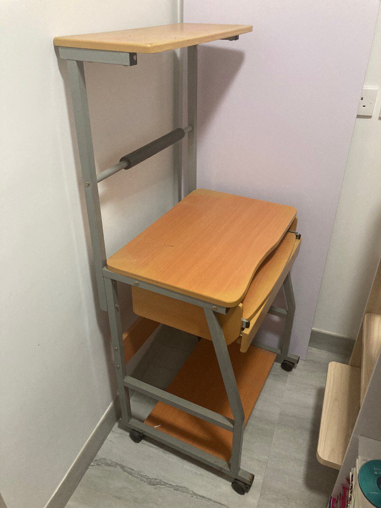 85 New Table desk computer table bucket wave feet bookshelf