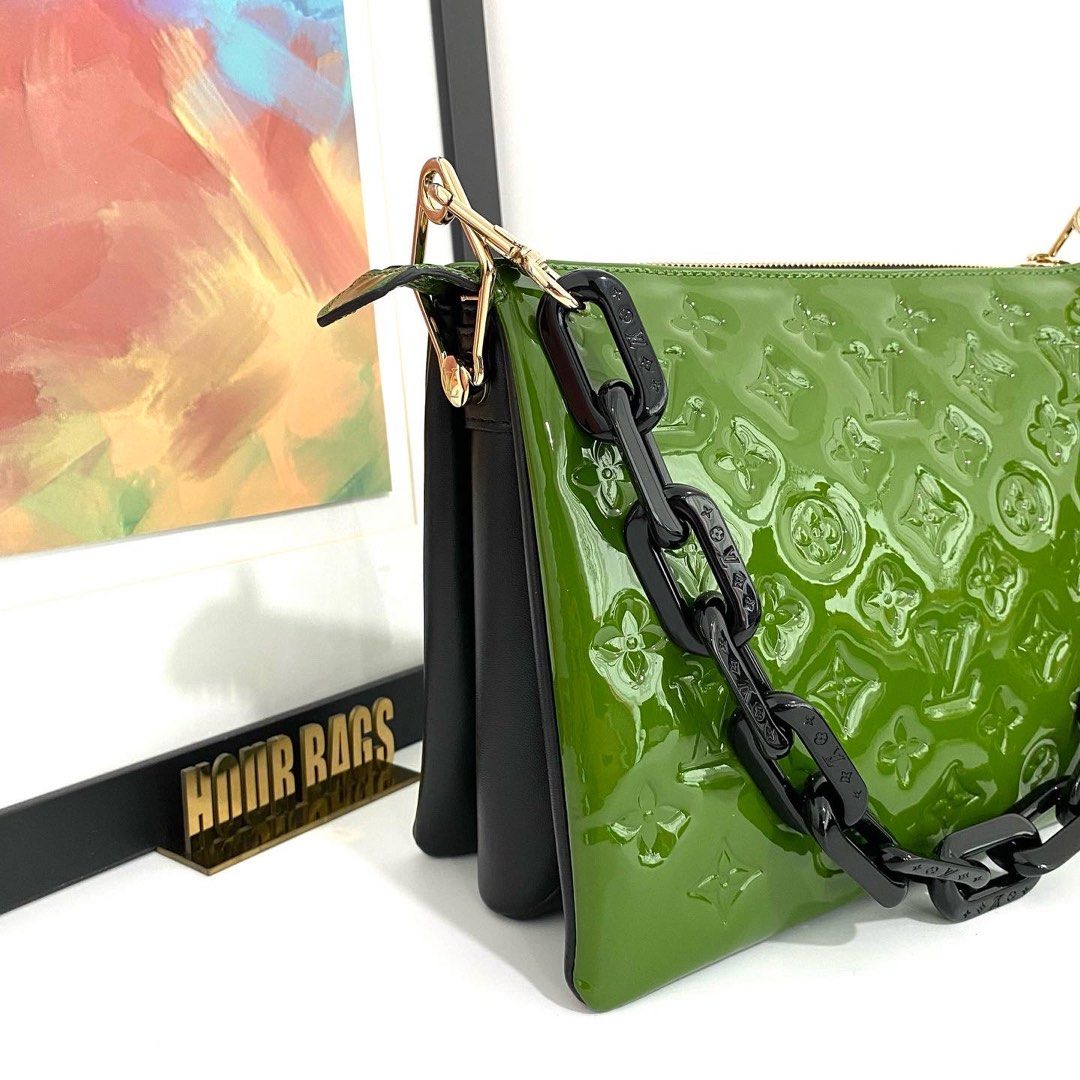 Louis Vuitton Coussin Bag Monogram Embossed Patent PM Green 1451461