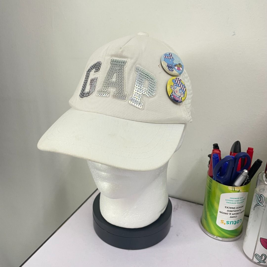SALE GAP KIDS TRUCKER HAT CAP TOPI SIZE YOUTH BUDAK BOY GIRL ADJUSTABLE WHITE COLOR SPORT SUMMER STYLE JAPAN USA FASHION AGE 6 12 YEAR OLD